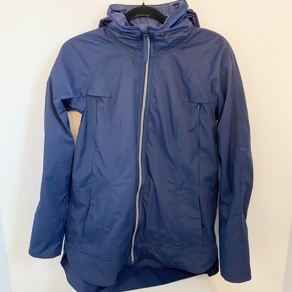 LULULEMON Fo Drizzle Rain Jacket Deep Navy Blue Zip Front Women's Size 6 RARE/24 - Picture 4 of 9